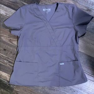 Grey’s Anatomy Woman’s Size XL gray scrub top